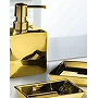 Elegant porcelain bathroom accessories in luxurious gold or silver colors