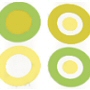 Circles of olive green,muted yellow and medium green rings