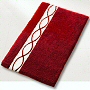 anti slip plush bathroom rugs in brown, garnet red, navy blue and slate grey