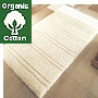 organic cotton bathroom rug in light off white creamy tone